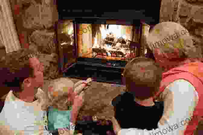 A Family Gathers Around A Fireplace In A Cozy Farmhouse, Sharing Stories And Laughter. A Simple Christmas On The Farm